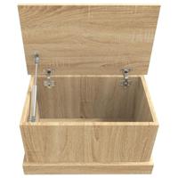 Opbergbox 50x30x28 cm bewerkt hout sonoma eikenkleurig - thumbnail