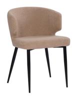 Artistiq Eetkamerstoel 'Feigy' Teddy, kleur Taupe - thumbnail
