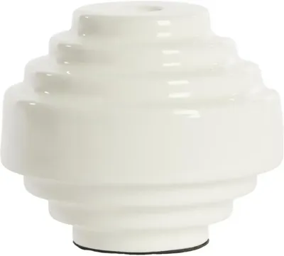 Light & Living kandelaar rvs wanhati 13x10.5cm wit