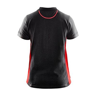 Blåkläder Dames poloshirt piqué 33901050 | Zwart/Rood | Maat XXL - 7330509479612
