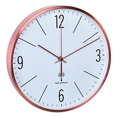 TFA Dostmann 60.3534.51 Wandklok Zendergestuurd 300 mm x 45 mm Koper Slepend uurwerk (geluidsloos)