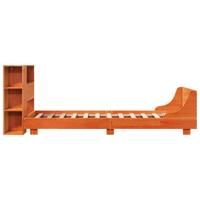 Bedframe zonder matras massief grenenhout wasbruin 100x200 cm - thumbnail