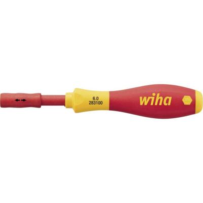 Wiha schroevendraaier met bithouder softfinish electric slimvario (rood/geel)