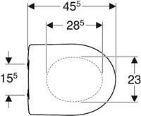 Geberit Renova closetzitting afneembaar met bevestiging van boven wit 573015000 - thumbnail