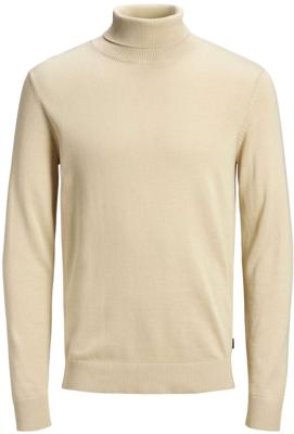 Jack - Jones Jjeemil Knit Roll Neck Noos Trui Oatmeal Melange
