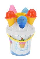 Strandemmer met ijsjes 17cm - thumbnail