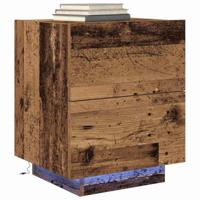 Nachtkastje met lade 2 pcs Oudhout 45 x 40 x 55 cm Bewerkt hout - thumbnail
