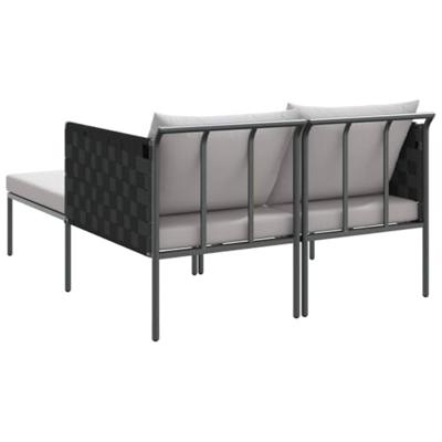 Ligstoel Antraciet 153 x 115 x 69.5 cm Gepoedercoat staal