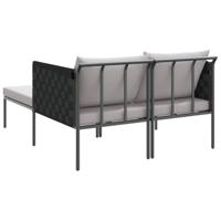 Ligstoel Antraciet 153 x 115 x 69.5 cm Gepoedercoat staal - thumbnail