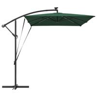 Cantilever Banana Parasol met slot Groen 294 x 200 x 254 cm - thumbnail