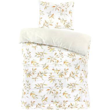 Dekbedovertrek Manou - wit/oker - 140x200/220 cm