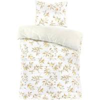 Dekbedovertrek Manou - wit/oker - 140x200/220 cm - thumbnail