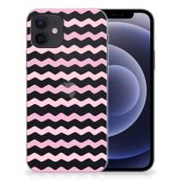 iPhone 12 | 12 Pro (6.1") | TPU bumper | Waves Roze - thumbnail