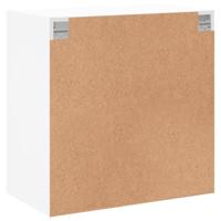 Wandkast met glazen deuren 68x37x68,5 cm wit - thumbnail