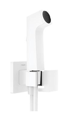 Hansgrohe bidethanddouche 1jet E EcoSmart voor koud water met douchehouder en doucheslang 125 cm, mat wit Hansgrohe bidethanddouche 1jet E EcoSmart voor koud water met douchehouder en doucheslang 125 cm, mat wit