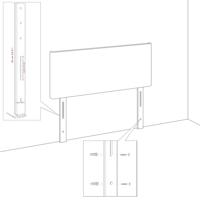 Hoofdbord met LED -striplichten Wandgemonteerd Zwart 200 cm PVC - thumbnail