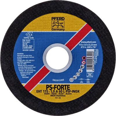 PFERD TOOLS EHT 115-1,0 PSF CLASSIC STEELOX 61715150 Doorslijpschijf recht 115 mm 25 stuk(s) RVS, Staal