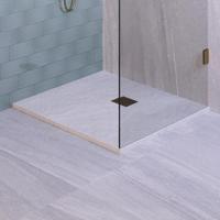 Douchebak Sanitop Just Creating Relievo Crag 90x90 cm Mat Wit - thumbnail