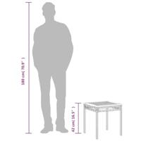 Tuintafel 38x38x42 cm poly rattan en acaciahout gemengd beige - thumbnail