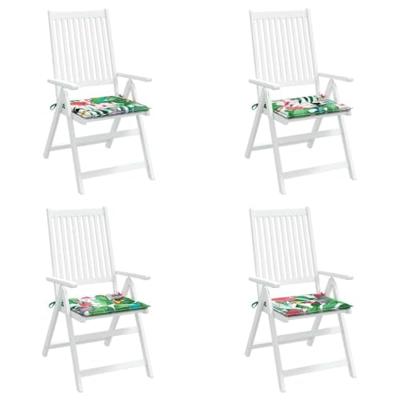 VidaXL Tuinstoelkussens 4 st 50x50x4 cm stof meerkleurig