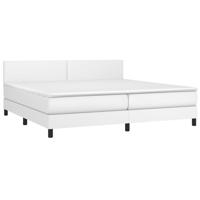 Boxspring met matras kunstleer wit 160x200 cm - thumbnail