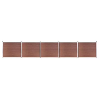 Schuttingpanelenset 872x146 cm HKC bruin