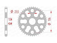 AFAM Chain wheel 428 45z steel silver - thumbnail
