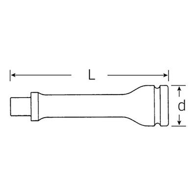 Stahlwille 859/7 IMP 36010001 Dopsleutelverlenging Aandrijving 1 (25 mm) 1 stuk(s)