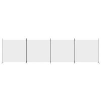 Kamerscherm met 4 panelen 698x180 cm stof wit - thumbnail