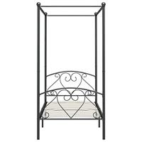 Hemelbedframe metaal grijs 90x200 cm - thumbnail