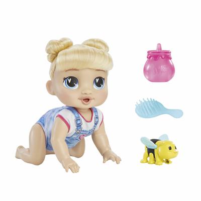 Baby Alive, Harper Hugs Crawling, 27 cm elektronische pop die kruipt, blond haar, voor kinderen vanaf 3 jaar Baby Alive, Harper Hugs Crawling, 27 cm elektronische pop die kruipt, blond haar, voor kinderen vanaf 3 jaar