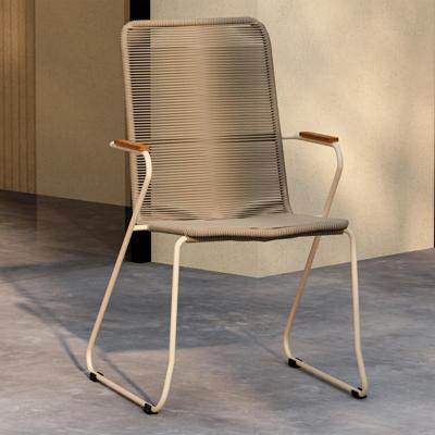 Nohr Tuinstoel 'Catheryne' Polyester touw en acaciahout, kleur Beige