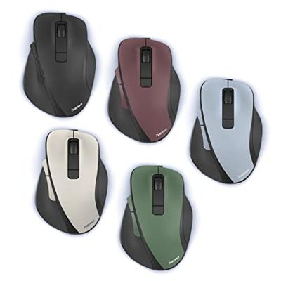 Hama optische draadloze muis 6 knoppen mw-500 recharge accu ergo. bosgroen - thumbnail