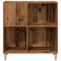 Platenkast 84,5x38x89 cm bewerkt hout oud houtkleurig - thumbnail