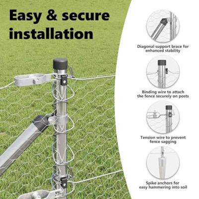 VidaXL Afrasteringspaal zilver 25 x 0,6 m (25 mm gaas) staal