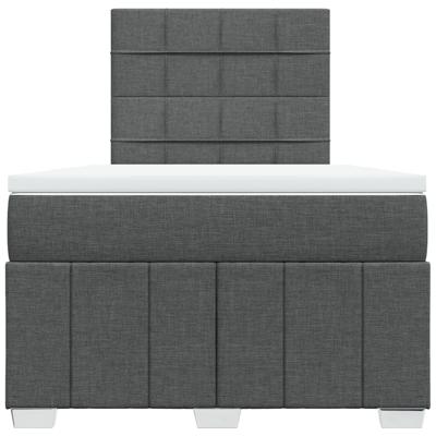 Boxspring met matras stof donkergrijs 120x200 cm