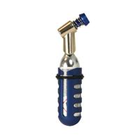 Dresco Co2 pomp met 16 gram Co2 patroon staal zilver 2 delig - thumbnail
