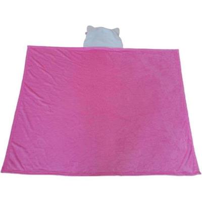 3D Fleece Deken met Capuchon - HELLO KITTY - Roze - 120 x 150 cm