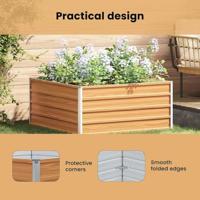 Verhoogde plantenbak Licht Bruin 100 x 100 x 45 cm - thumbnail