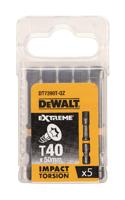 DeWALT DT7399T Extreme Impact Torsion Schroefbits T40 50mm VE=5 - thumbnail