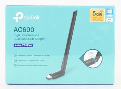 TP-Link Archer T2U Plus Wifi adapter Zwart - thumbnail