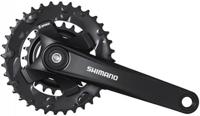 Shimano crankstel 2 x 9 speed altus fc-m101 met 175mm crankarm 36-22t met vierkante as zwart - thumbnail
