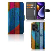 Xiaomi Poco F5 | Book Style Case | Wood Heart - Cadeau voor je Vriend - thumbnail