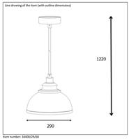 Lucide ISLA - Hanglamp - Ø 29 cm - 1xE14 - Pastel blauw - thumbnail