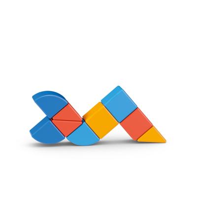 Magnetische blokken - GEOMAG - Magicube 208 - 9 stuks - Verschillende vormen - Dieren - Gerecycled plastic