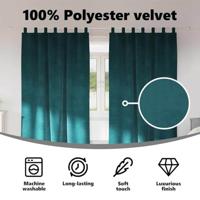 VidaXL Verduisterende gordijnen 2 pcs donkergroen 140 x 225 cm fluweel - thumbnail