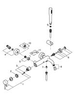 GROHE Essence Badkraan met omstel en koppelingen met douchegarnituur Chroom 25249001 - thumbnail