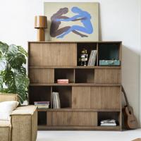 Eleonora Boekenkast 'Milo' Eiken, 173 x 180cm, kleur Bruin - thumbnail