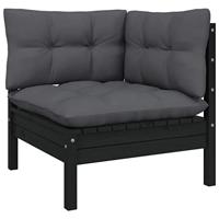 3-delige Loungeset met antracietkleurige kussens grenenhout - thumbnail