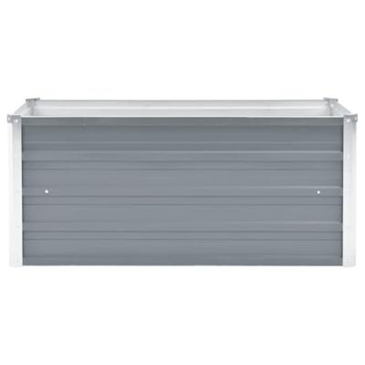Plantenbak verhoogd 100x40x45 cm gegalvaniseerd staal grijs